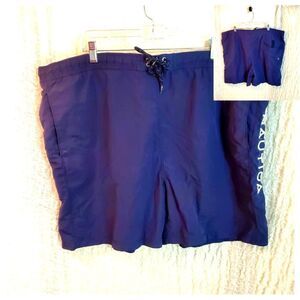 Nautica Men's Navy Blue Swim Trunks Size XXL